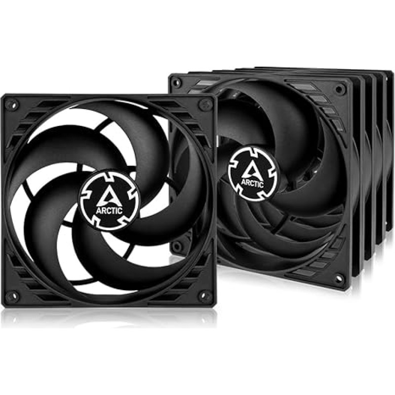 ARCTIC P14 (5 Pack) - PC Fan, 140mm Fan, PC Case Fan, Pressure-optimised, quiet motor, Computer, Fan Speed: 1700 rpm - Black