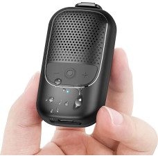 Bluetooth Speaker, Clip-on 5.3 Bluetooth Speaker, Small with Mic, Deep Bass, IP67 Waterproof Mini Speaker, 24Hrs Battery Life Speaker, Portable Gift for Hiking, Showering, Black