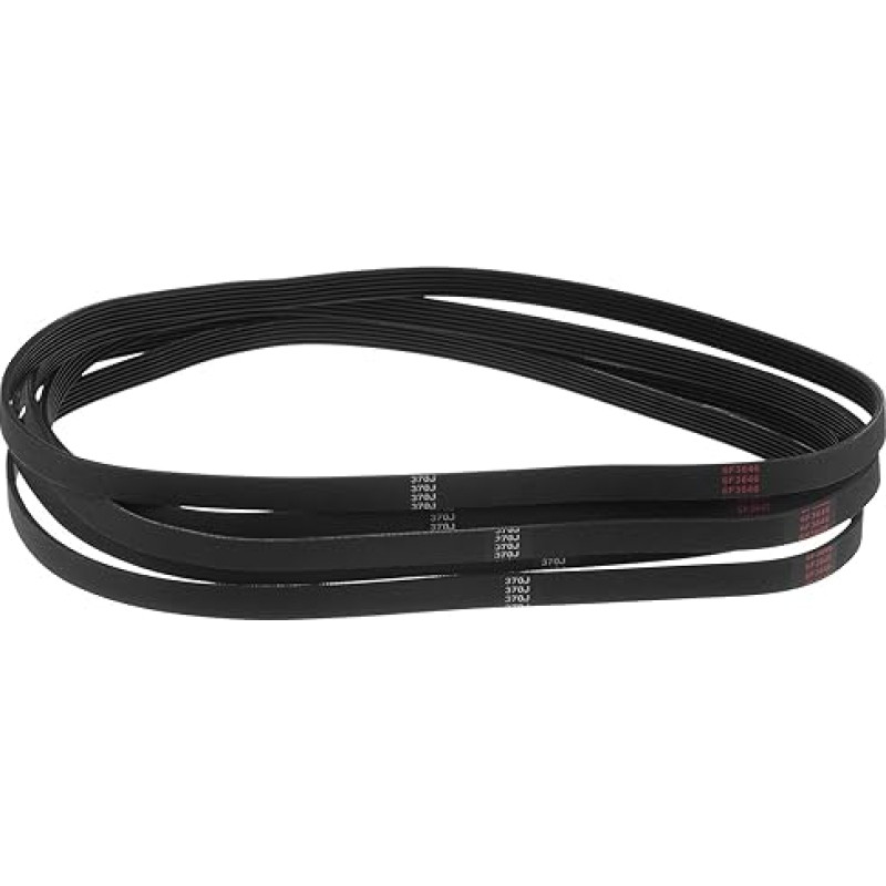 išteklių žemėlapis Pakuotė 5 370J6 Guminis Poly V diržas 6 Rib PJ V-Rib Belt 37 colių ilgio x 0,55 colių pločio x 0,16 colių storio Pramonės Drive Belt Power Transmission