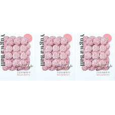 SANDEULHAE Premium Rice Cookie, Korean Rice Snacks, Gluten-Free Snacks, Vegan Treats, Traditional Sweets, Gift Ideas, Oil-Free (Baked Rice Cracker Strawberry, Set of 3)