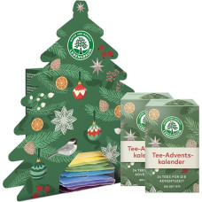 LEBENSBAUM 3 x ekologiškos arbatos advento kalendorius 2024, 24 ekologiškos arbatos advento sezonui, 3 advento kalendorių rinkinys su 24 arbatos maišeliais kiekviename