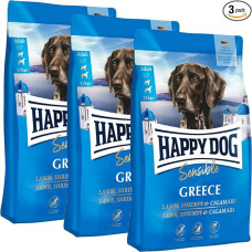 Happy Dog Sensible Greece M, sausas ėdalas, ėrienos, krevečių ir kalmarų skonio, 3x 1 kg