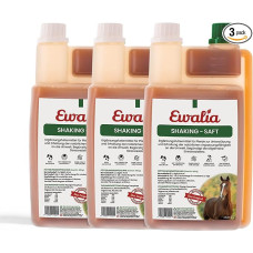 EWALIA Shaker Juice - raminantis papildomas pašaras arkliams, palaiko atsparumą stresui, skatina gerą savijautą, 100 % natūrali vaistažolių formulė, 3 x 1 litras