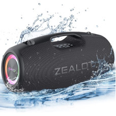 ZEALOT Bluetooth Speaker, 120 W Speaker Boxes, Bluetooth Large with Booming Bass, IPX6 Waterproof, Music Box with Light, Power Bank, Bluetooth 5.2, Outdoor Speaker for Camping, Beach, Gifts