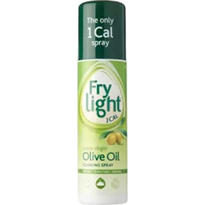 Fry Light Olivenöl-Kochspray, 190 ml, itin natūrali alyvuogių ir sojos lecitino emulsija, apsauganti nuo plaukimo, skirta plaukams, broileriams ir nugarai