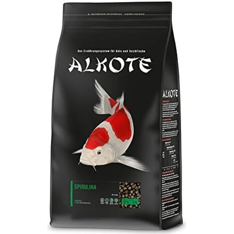 AL-KO-TE, 1-Jahreszeitenfutter für Kois, Sommer, Schwimmende Pellets, 6 mm, Hauptfutter Spirulina 7%, 3 kg