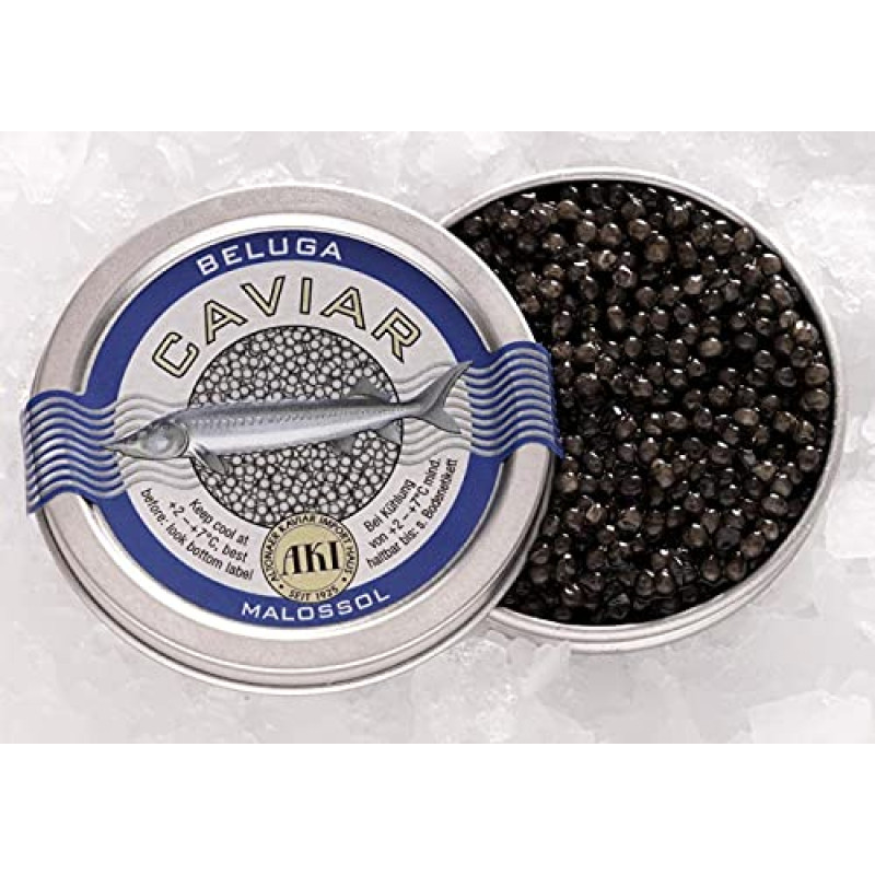 Belugos ikrai iš Altona caviar Importhaus 200 g skardinė šviežiai išpilstyta į butelius Malossol aukščiausios kokybės eršketų ikrai Osietra Sevruga eršketų ikrai