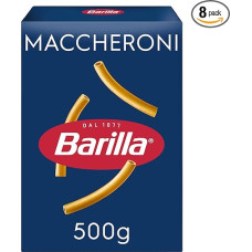 Barilla Pasta Classic Maccheroni No. 44 Made of High-Quality Durum Wheat Always al Dente, 8 x 500 g