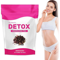 28 Tage Detox Tee mit Oolong, Grüner Tee, Matcha, Löwenzahn Tee und Ginseng Natüirlich für Fraue