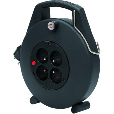 Brennenstuhl 1102501 H05VV-F 3G1,0 Comfort Line CL-L Electrical Cable Reel Extension Lead 5 m, black, 1102701