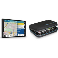 Garmin DriveSmart 76 MT-D - Navigation Device with Large 7 Inch (17.8 cm) HD Display & Wicked Chili Navigation Case Bag for Navigation Devices (6 Inch / 6.95 Inch / 7 Inch) Nuvi - Interior: 210 x 130
