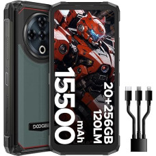 DOOGEE Fire 6 Power Lauko mobilusis telefonas be sutarties 20GB + 256GB/2TB lauko išmanusis telefonas, 15500mAh, 6,56 colių HD+ lauko mobilusis telefonas su 