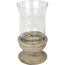 Flair Flower Lantern with Glass and Ceramic Antique Look Outdoor Candle Holder Candle Holder Patio Decorative Vase Table Decoration Garden Decoration Christmas Lantern Decorative Object Trophy Vase