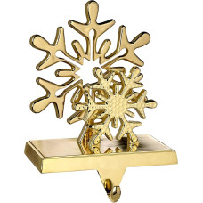 WeRChristmas Dengtas snaigių laikiklis Kalėdų dekoracija, metalas - 17 cm, aukso spalvos