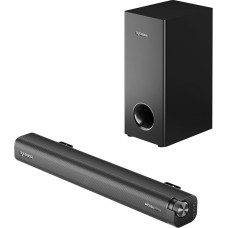 LEADSIGN Soundbar for TV Devices with Dolby Atmos, Wired Subwoofer, 3D Surround Sound System, 2.1CH Home Cinema TV Speaker, 120W Sound Bar with 4 EQ Modes
