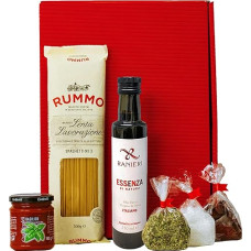 Naples Italian Gift Set, Gift Basket Filled with Pasta & Delicatessen Specialities from Italy, Gift Basket for Men and Women for Birthday, Thank You