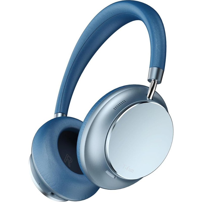 T-fun NC35 Hybrid Headphones with Active Noise Cancellation, Wireless Over-Ear with Spatial Sound, Transparency Mode, Bluetooth 5.3, EQ via App, 55 Hours Playtime for Travel/Work