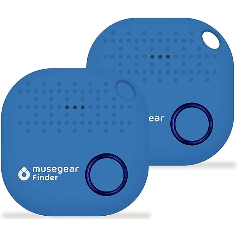 Musegear Key Finder with Bluetooth App – Version 2 – Keyfinder Loud for Mobile Phone in Blue – GPS Location/Coupling – Key Finder