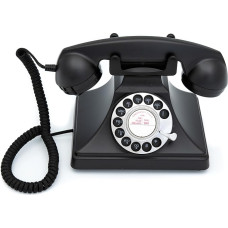 GPO 200 Classic Vintage Telephone with rotary dial - Black