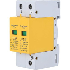 Viršsrovių apsauga LT1-20 Namų viršįtampių apsauga 2P Viršsrovių apsauga Žemos įtampos ribotuvas, skirtas elektrotechnikai, geltonos spalvos