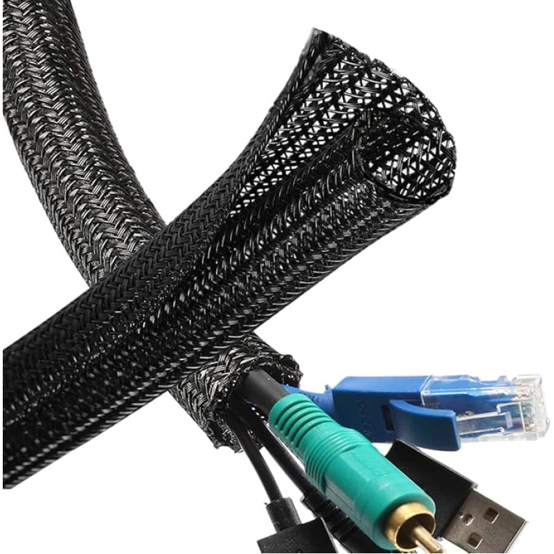 Cable Bag 1 m + 100 Cable Ties (4 x 200) Cable Organiser Cable Protector Cable Ties Electric Cable Winder Cable Winder