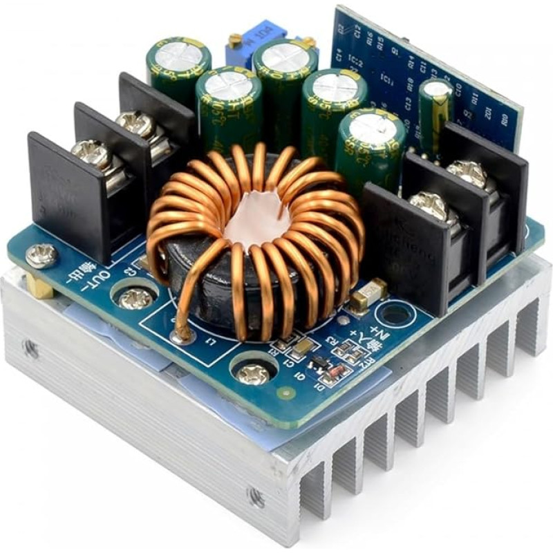 High Power Step Down Converter, 400W DC-DC 10.5V-60V to 0-45V Adjustable Supply Module, Buck Power Regulator Module