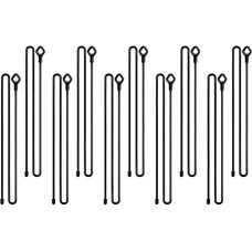 DELORIGIN 10 silikoninių kabelių raiščių pakuotė, daugkartinio naudojimo silikoniniai kabelių raiščiai, tvirti lankstūs kabelių raiščiai, kabelių raiščiai, sandarūs, skirti kabelių valdymui, namų biuro įrangai