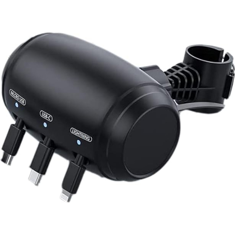 Riloer 3 in 1 Car Charging Cable, Car Charging Station Box Multi-Car Retractable Back Seat Passengers Car Charger Android/Type C