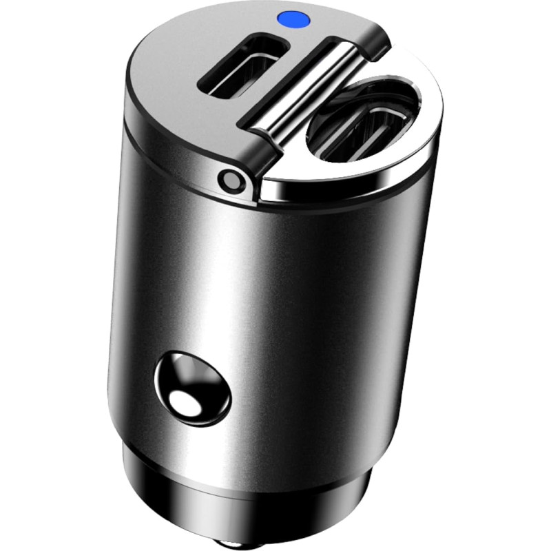 MMOBIEL USB C Car Charger - 45W Cigarette Lighter USB Adapter Fast Charging - Ultra Compact Car Mobile Phone USB C Charger Compatible with iPhone 16 15 14 13 12 Pro Max, Samsung S24 S23 S22