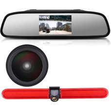 1280 x 720 pixels third roof top mount brake light camera brake light reversing camera IR light for T5 Multivan Caravelle high roof T6 with high roof from T5 camper Lupo 6X Seat Arosa + 4.3 inch