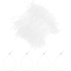 QUARKZMAN Pack of 5000 Plastic Fastening Ties 4 Inch Safety Loop Tie Pins for Hanging Price Tags, Shoes, Luggage Tags, White