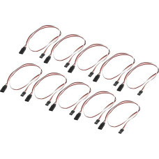 sourcing map 3-poliges Servo-Verlängerungskabel, Stecker auf Buchse, 50 cm, 26 AWG, 30-adrig, Servoempfängerdraht für RC-Modellflugzeuge, 20 Stück