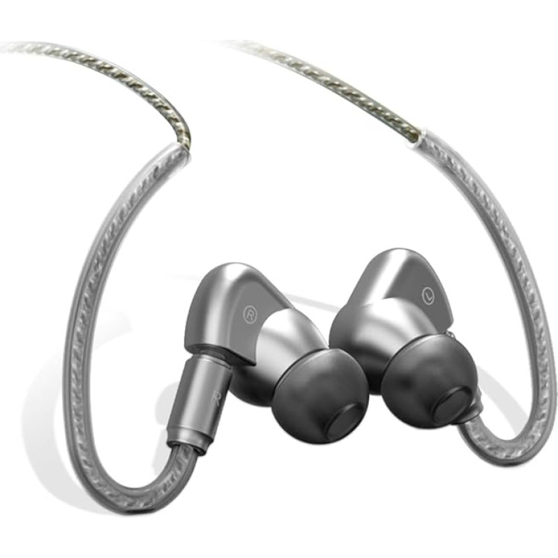 SoundMAGIC E90C didelio tikslumo ausinės Smartphone Earbuds In-Ear triukšmo mažinimo ausinės su mikrofonu ir nuotolinio valdymo pulteliu, skirtos audiofilams, baltos spalvos