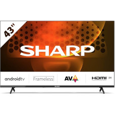 SHARP 43FH6EA Full HD Frameless Android TV 108 cm (43 Inches), 3 x HDMI, 2 x USB, Dolby Digital, Active Motion 400