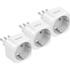 VINTAR 3 PC Adapter Italy Socket, Europe/Germany to Italy Travel Adapter for Italy, Syria, Uruguay, Chile, Maldives, L Shaped Travel Adapter, White