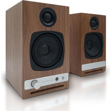 Audioengine HD3 Wireless Speakers mit Bluetooth - 60W Verkabelt Computer-Lautsprecher für Desktop-Monitor und Home Music System mit aptX HD Bluetooth, AUX, USB, RCA, 24-bit DAC (Walnuss, Paar)