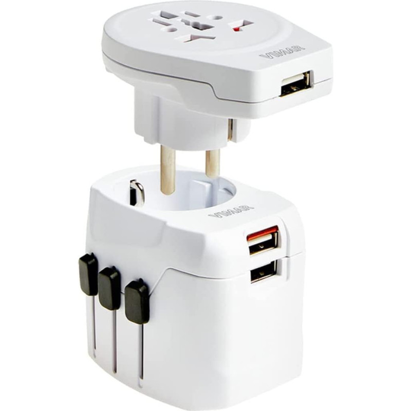 Vimar 0A32303B Universal Travel Adaptor + USB White