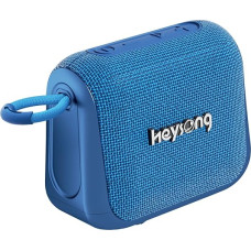 Heysong Small Music Box, SoundBox Bluetooth Speaker Wireless Portable IPX7 Waterproof with Practical Carabiner, 24 Hour Battery, Portable Devices, Home Office, Mini Boxes for Sauna, Bathroom Blue