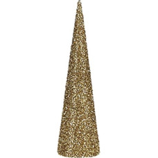 Christmas Tree in Gold Colour, Ideal for Decorating Your Home at Festivals.Dimensions: Ø 12 x 40 cm, Perfect for highlighting the festive atmosphere.An elegant and bright touch.