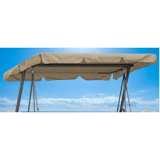 QUICK STAR Hollywood Swing Roof Cover 200 x 145 cm Beige Waterproof Universal Replacement Roof Garden Swing 3 Seater UV 50 Swing Roof Replacement Cover