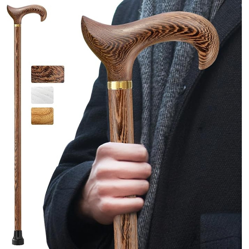 ispuoocti Rankų darbo medinės vaikščiojimo lazdos vyrams ir moterims, 226 kg keliamoji galia, vaikščiojimo lazdos senjorams, ergonomiškos aukštos klasės vaikščiojimo lazdos, pagamintos iš natūralaus medžio masyvo, tinkamos dovanoms