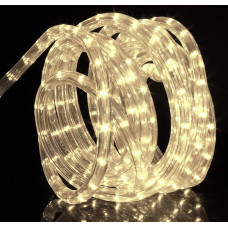 Amžinai greitas 14 m LED šviesos vamzdis lauke, 504 šviesos diodai, atsparūs vandeniui LED šviesos kilpa vamzdis lauke ir viduje Kalėdų, vestuvių, stogo, tvoros dekoravimo apšvietimas šilta balta IP65