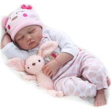 ZIYIUI Reborn Baby Doll 22 Inch 55 cm Lifelike Soft Silicone Vinyl Sleeping Simulation Reborn Babies Girls Baby Dolls Toddler Girl Boy Toy Gift