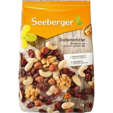 Seeberger studentų maistas: Klasikinis riešutų ir vaisių mišinys iš lazdyno riešutų branduolių, migdolų, graikinių ir anakardžių riešutų branduolių su razinomis - daug vitamino E, veganiškas (1 x 1 kg)