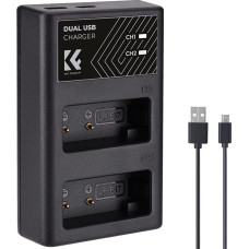 K&F CONCEPT LP-E17 Dual Slot Camera Battery Charger with Micro USB & Type C Dual Ports for Canon EOS RP, Rebel T8i, T7i, T6i, T6s, SL2, SL3, EOS M3, M5, M6 Mark II, 77D, 200D, 750D, 760D, 800D, 8000D