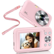 Skaitmeninis fotoaparatas, kompaktiški fotoaparatai, skaitmeninis FHD 1080P 44MP mini senovinis Vlogging fotoaparatas su 2,4 colių LCD ekranu, įkraunamas, 16x skaitmeninis priartinimas, kelioniniai skaitmeniniai fotoaparatai studentams, vaikams,