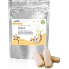 Luxofit Strong Flavour Low-Calorie Flavour Powder, Versatile for Food, Flavour Powder, Strong Flavour, 300 g, Versatile Drink Aroma Powder (Biscuit)