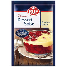 RUF desertinis padažas Burbono vanilė be virimo, vanilinio padažo milteliai desertams ir javainiams, tik su šaltu pienu, be glitimo, pakuotė po 1, 1 x 40 g