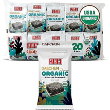 Ekologiški DAECHUN(Choi's1) jūros dumblių užkandžiai 20 pakuočių Original Nori Leaf Product by Korea Premium Great