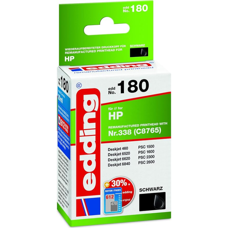 Edding 18-180 EDD-169 Ink Cartridge Suitable for HP No. 338 (C8772) / Magenta